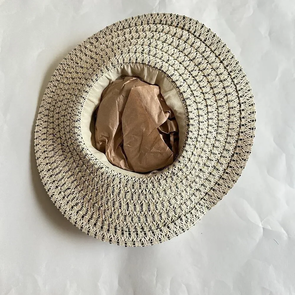 👉 Four Buttons San Diego Hat Co Women’s Aduit One Size Natural Black for Summer - Picture 5 of 5